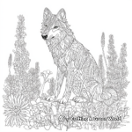 Detailed Mythical Wolf God Coloring Pages 4