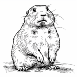 Detailed Prairie Dog Coloring Pages for Adults 3