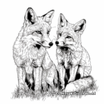 Detailed Silver Fox Coloring Pages for Adults 4
