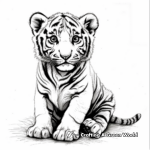 Detailed Tiger Cub Coloring Pages 3