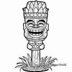Detailed Tiki Torch Coloring Pages for Adults 4