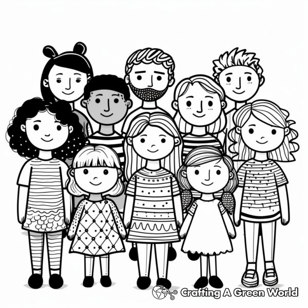Paper Doll Coloring Pages - Free &amp; Printable!