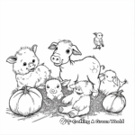 Domestic Farm Animals in August Coloring Pages 3