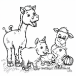 Domestic Farm Animals in August Coloring Pages 4