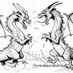 Dragon Battle Scene Coloring Pages 3