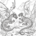 Dragon Battle Scene Coloring Pages 4