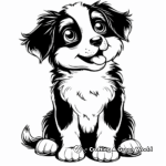 Dreamy Border Collie Puppy Coloring Pages 1