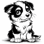 Dreamy Border Collie Puppy Coloring Pages 4
