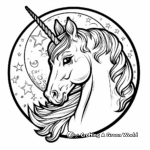 Dreamy Moonlight Unicorn Coloring Pages 2