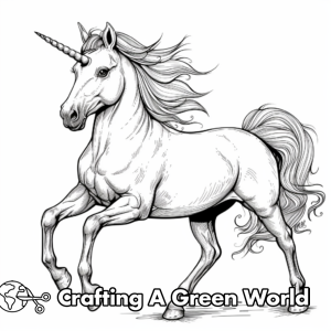 Realistic Unicorn Coloring Pages - Free &amp; Printable!