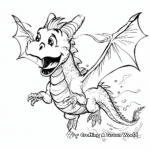 Dynamic Dragon in Flight Coloring Pages 1