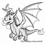 Dynamic Dragon in Flight Coloring Pages 3