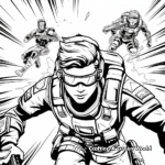 Dynamic Fortnite Action Scenes Coloring Pages 2
