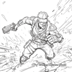 Dynamic Fortnite Action Scenes Coloring Pages 3
