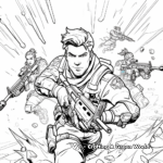 Dynamic Fortnite Action Scenes Coloring Pages 4