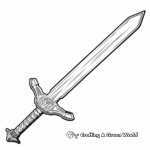 Easy-to-Color Roblox Sword Coloring Pages 3