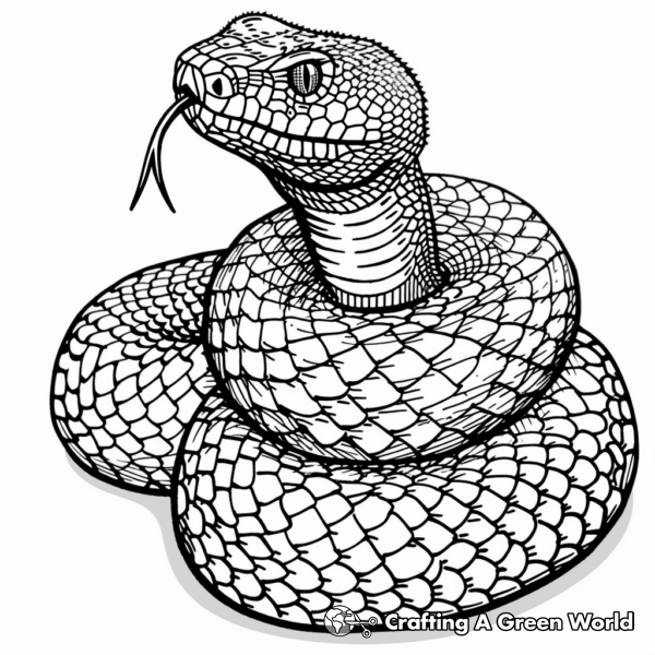 Eerie Rattlesnake Coloring Pages 1