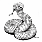 Eerie Rattlesnake Coloring Pages 2