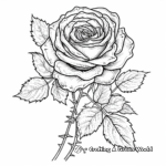 Elegant Rose Coloring Pages 1