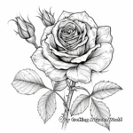 Elegant Rose Coloring Pages 2