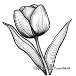 Elegant Tulip Coloring Sheets 2