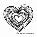 Elegant Valentine’s Heart Coloring Pages for Adults 2