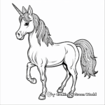 Enchanting Rainbow Unicorn Coloring Pages 3