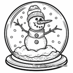 Enchanting Snowman Snow Globe Coloring Pages 3