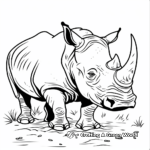Endangered Javan Rhino Coloring Pages 1