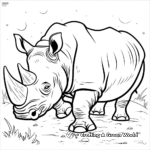 Endangered Javan Rhino Coloring Pages 2