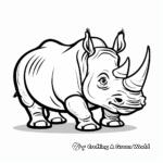 Endangered Javan Rhino Coloring Pages 3