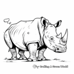 Endangered Javan Rhino Coloring Pages 4