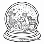 Exotic Jungle Animals Snow Globe Coloring Pages 1