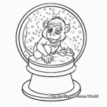 Exotic Jungle Animals Snow Globe Coloring Pages 2