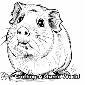 Guinea Pig Coloring Pages - Free &amp; Printable!