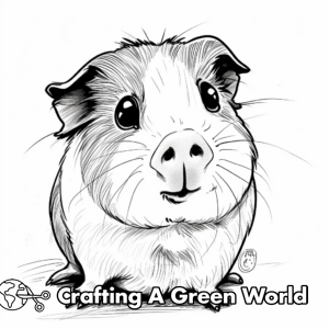 Guinea Pig Coloring Pages - Free &amp; Printable!