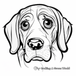 Expressive Beagle Face Coloring Pages 1