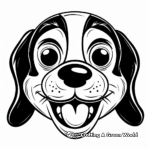 Expressive Beagle Face Coloring Pages 2