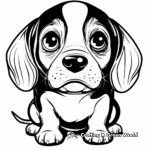 Expressive Beagle Face Coloring Pages 4