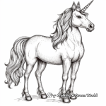 Exquisite Royal Unicorn Coloring Pages 1