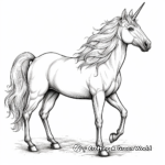 Exquisite Royal Unicorn Coloring Pages 3