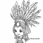 Fabulous Feather Headdresses Mardi Gras Coloring Pages 1