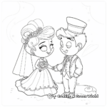 Fairytale-Inspired Bride and Groom Coloring Pages 3