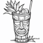 Fancy Tiki Cocktail Coloring Pages 3
