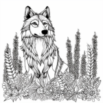 Fantastical Forest Wolf Coloring Pages 3