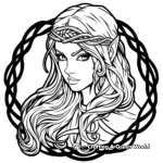 Fantasy Celtic Fairy Coloring Pages 3