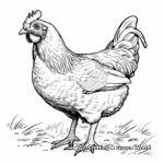 Farm Animal Chicken Coloring Sheets 3