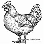 Farm Animal Chicken Coloring Sheets 4