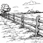 Farm Fence and Pasture Coloring Pages 2