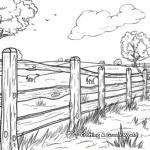 Farm Fence and Pasture Coloring Pages 3